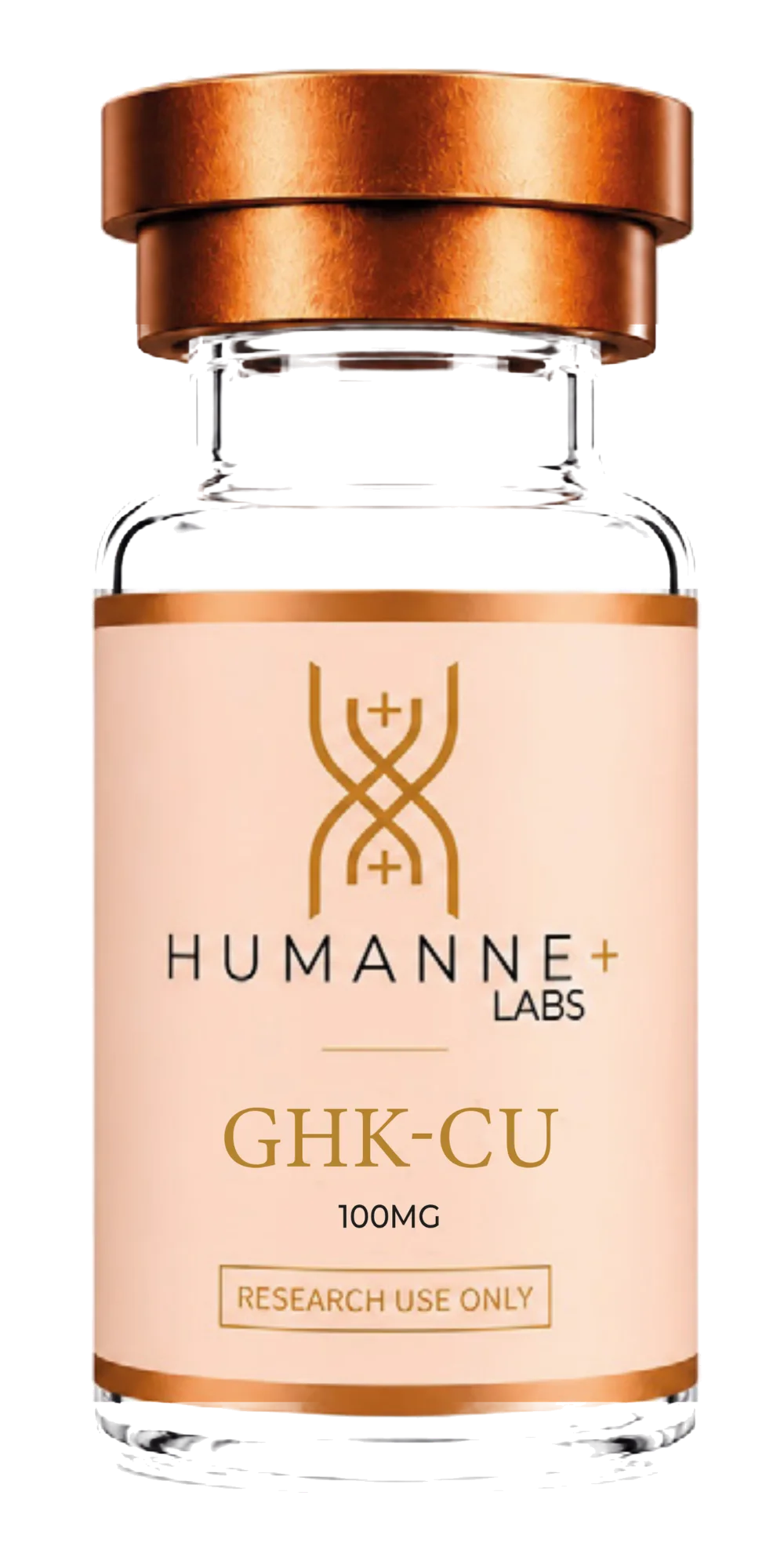 HUMANNE+ Labs GHK-Cu 100mg research vial with copper cap